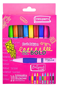 Caneta Esferográfica Be Bold Perfumada - 10 Cores - Newpen