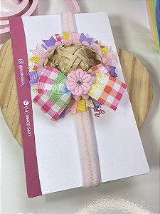Faixinha Junina chapeuzinho de palha