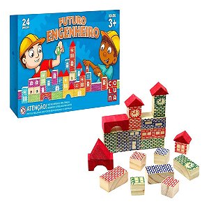 Jogo Brinquedo Futuro Engenheiro Blocos Montar 24pç Presente