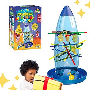 Jogo Tira Vareta Cai Bolinha Jogo Foguete Presente Criança