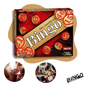 Jogo Bingo Peças Em Madeira Educativo Ferias Presente Brinq