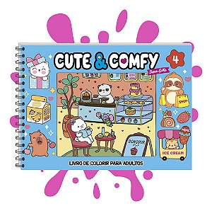 Livrinho De Colorir Cute & Comfy Super Extra Edição 04 Livro De Colorir Adulto - Capa Dura Holográfica