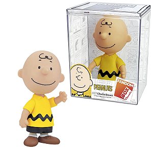 Boneco Colecionável Charlie Brown Peanuts Fandom Box 10x12 Líder Brinquedos
