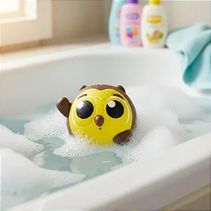 Bolinha Esguicho Vinil Bolofofos Pipi Marrom Líder Brinquedos