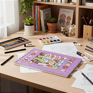 Livro Colorir Bobbie Goods Ursinho 48 Páginas Capa Dura Cores