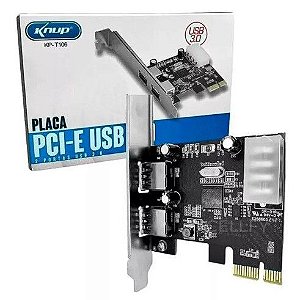 PLACA PCI-E USB 3.0 COM 2 PORTAS PARA COMPUTADOR PC DESKTOP  KP-T106(FL) KNUP