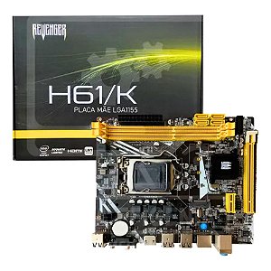 PLACA MAE KP-H61/K LGA 1155  DDR3 2ª e 3ª GERAÇAO USB 2.0 NVME SOM VGA HDMI REVENGER