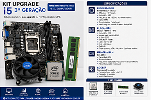 KIT UPGRADE I5 3 GERAÇAO MB B75 8GB DE RAM