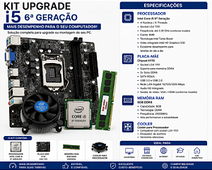 KIT UPGRADE I5 6 GERAÇAO MB H110 8GB DE RAM