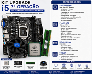 KIT UPGRADE I5 7 GERAÇAO MB H110 8GB DE RAM