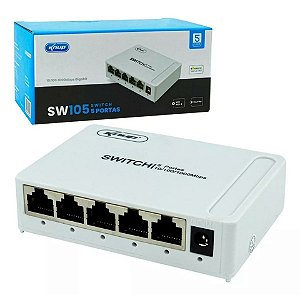 HUB SWITCH 5 PORTAS 10/100/1000 KP-SW105 KNUP