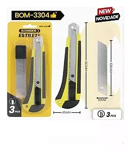 ESTILETE + 3 LAMINAS BOM-3304 BOMDER