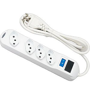 EXTENSAO ELETRICA 5 METROS COM FUSIVEL BIVOLT DE 4 TOMADA SL7604B KNUP