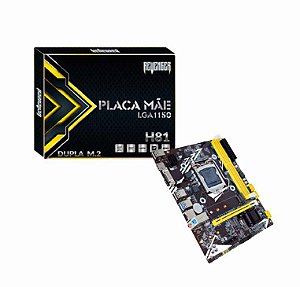 PLACA MAE H81 PRO LGA 1150 1 SLOT PARA M2 NVME E SLOT M2 SATA REDE GIGALAN 4 E 5 GERAÇAO G-H81 PRO REVENGER