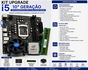 KIT UPGRADE I5 10 GERAÇÃO 8GB DE RAM