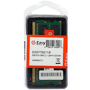 MEMORIA NOTEBOOK DDR3 8GB 1600MHZ PC3 1.5V 12800 CL11 EASY16LS11/8 EASY MEMORY