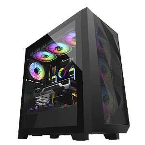 GABINETE GAMER 4 FANS INCLUSO VIDRO TEMPERADO GB1770 HAYOM