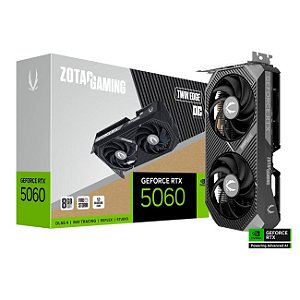 PLACA DE VIDEO RTX5060 8GB TWIN EDGE OC GDDR7 128BITS ZT-B50600H-10M ZOTAC