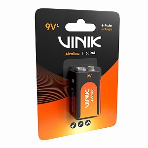 PILHA BATERIA ALCALINA 9V VB9VB1 VINIK