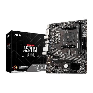 PLACA MAE A520M-A PRO AM4 DDR4 HDMI DVI MSI