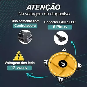COOLER FAN SMART RGB 12CM 6 PINOS 12V RM-FC-05-12V RISE MODE
