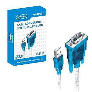 CABO CONVERSOR SERIAL RS 232 PARA USB KP-AD152 KNUP