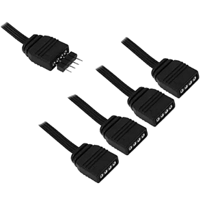 CABO EXTENSOR ADPATADOR DIVISOR 1 PARA 4 SAIDAS RGB 12V 30CM 4 PINOS CM-124