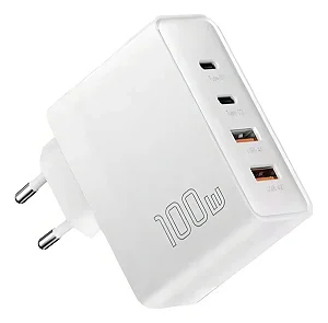 CARREGADOR TURBO 100W 4 PORTAS 2 USB-A 2 USB-C 1 CABO TIPO-C PARA TIPO-C IMS-268PCC IMENSO