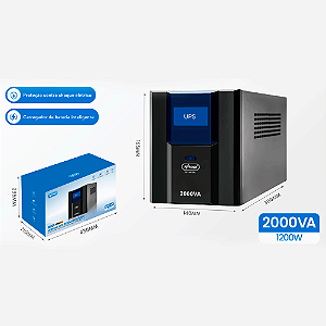 NOBREAK UPS 2000VA BIVOLT COM CHAVE SELETORA PARA SAIDA 110V OU 220V KP-NL586 KNUP