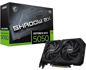 PLACA DE VIDEO RTX5050 8GB SHADOW 2X OC NVIDIA 128BITS 912-V538 MSI