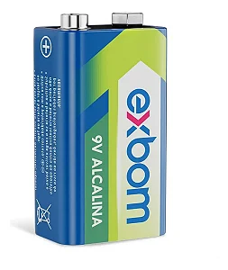 PILHA BATERIA ALCALINA 9V PIL-9V6LR61-C1 EXBOM