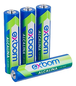 CARTELA COM 4 PILHAS ALCALINAS 1.5V PIL-3ALR03-C4 EXBOM