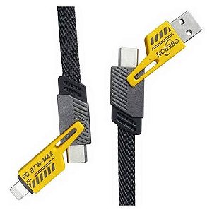 CABO UNIVERSAL 4 EM 1 ( 2 USB-C, 1 LIGTHING, 1 USB-A) 1 METRO PD 65W OR-CO32 OBERON