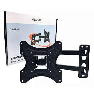 SUPORTE UNIVERSAL ARTICULADO PARA TV 17 A 42 POLEGADAS FIXACAO EM PAREDE OU PAINEL OR-SP83 OBERON