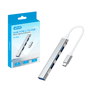 HUB USB 4 PORTAS COM CONEXAO VIA CABO USB TIPO TYP KP-HB504 KNUP