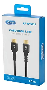 CABO HDMI 3 METRO 2.1 8K ALTA DEFINIÇÃO KP-YP5005 3M KNUP