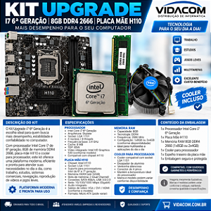 KIT UPGRADE I7 6 GERAÇAO 8GB DE RAM