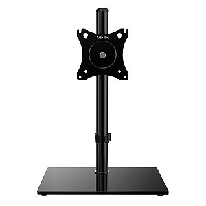 SUPORTE PARA MONITOR DE 14 A 32 COM BASE DE VIDRO E ORGANIZADOR DE CABO SM420C VINIK