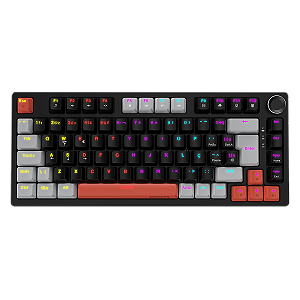 TECLADO MECANICO 75% ARKEUM BLACK VULCAN SWITCH BLUE AKBV75BBR PCYES