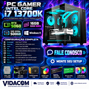 PC GAMER I7 13700K 16GB DE RAM M2 500GB RTX5060 WIN 11