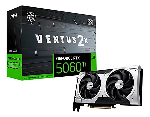 PLACA DE VIDEO RTX 5060 TI VENTUS 2X OC PLUS 8GB GDDR7 128 BITS 912-V536-024 MSI SEM CAIXA