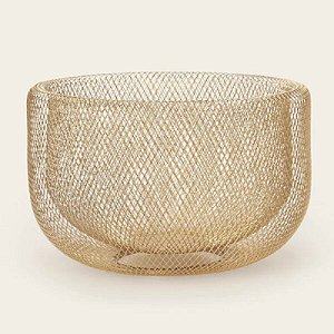 Centro De Mesa Dourado Em Metal G - Mart