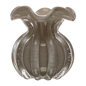 Vaso De Vidro Italy Nude Leitoso 10cmX11cm - Wolff