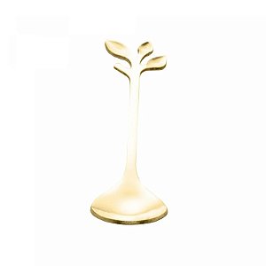 Conjunto 4 Colheres De Chá Aço Inox Leaves Dourado - Wolff