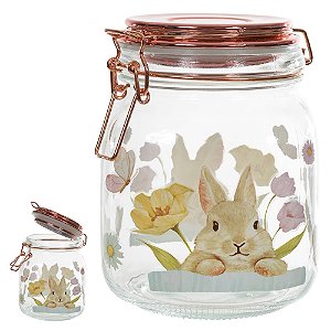 Pote De Vidro Hermético De Páscoa - Florarte