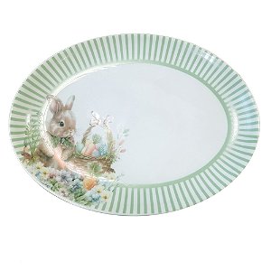 Travessa De Vidro De Páscoa 33x24cm - Florarte