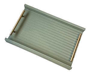 Bandeja Retangular Mdf Pu Listra 3D Verde P - Entrecasa