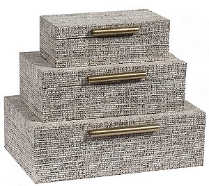 Caixa Retangular Mdf Detalhe Chenili P - Entrecasa