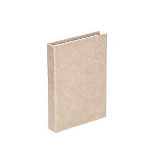 Livro Caixa Em Mdf Com Revestimento Em Pu Creme P - Mart