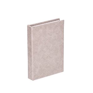 Livro Caixa Em Mdf Com Revestimento Em Pu Cinza G - Mart